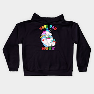 Free Dad Hugs LGBT Gay Pride Kids Hoodie